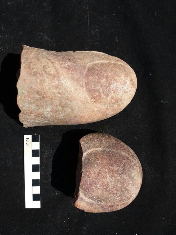 Lower part of Psamtik I colossus unearthed