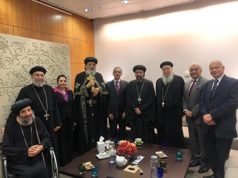 Pope Tawadros back home from US
