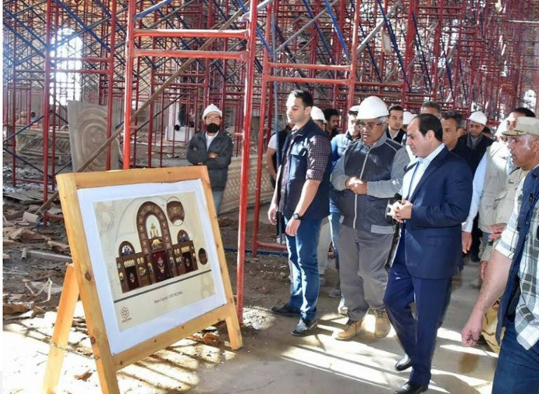 President Sisi visits Cathedral of Nativity of Christ