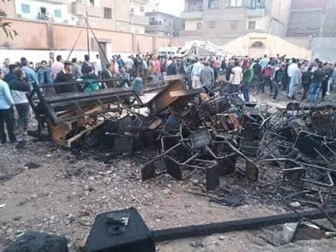Fire in church marquee hinders Good Friday prayers in Mallawi